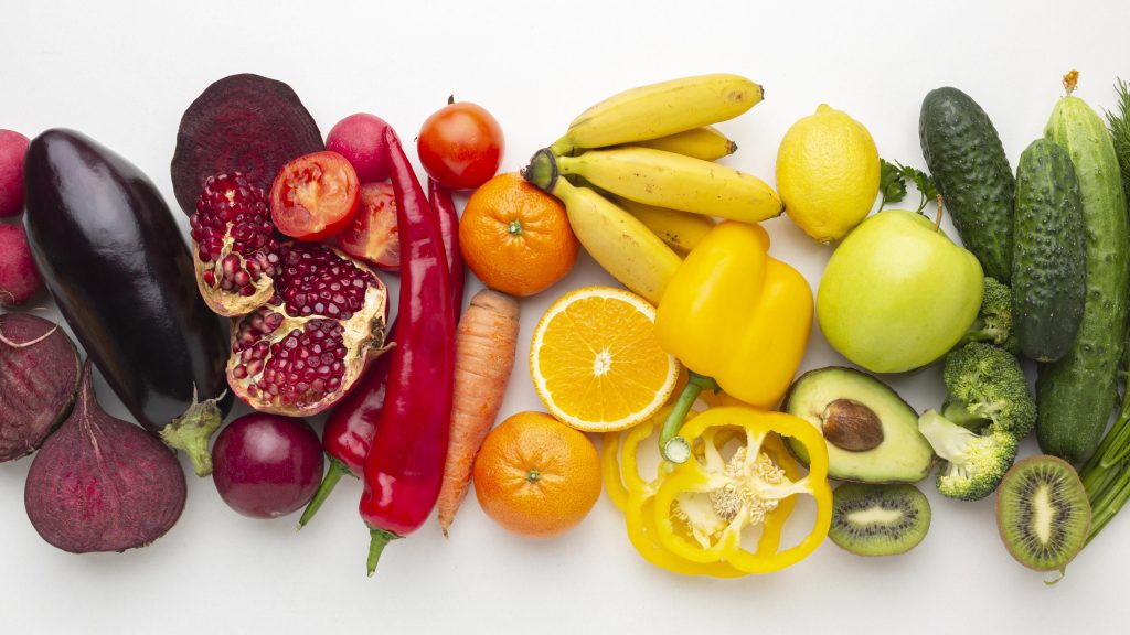frutas y verduras sanas. Prevenir el cáncer de mama. Hábitos alimenticios saludables